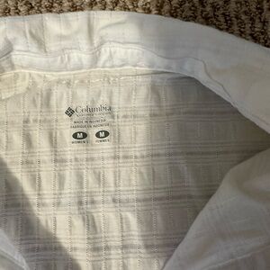 Columbia golf tee, white size medium
